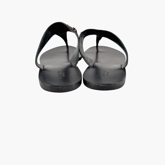 Gucci Horsebit Black Suede Flat Thong Flip Flop Sandals Size 40 US 10 Women - Picture 7 of 16
